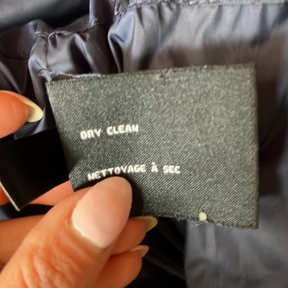 Cole Haan Vest Funnel Neck Hooded Puffer Navy Blue, Size Extra Small - Picture 8 of 8